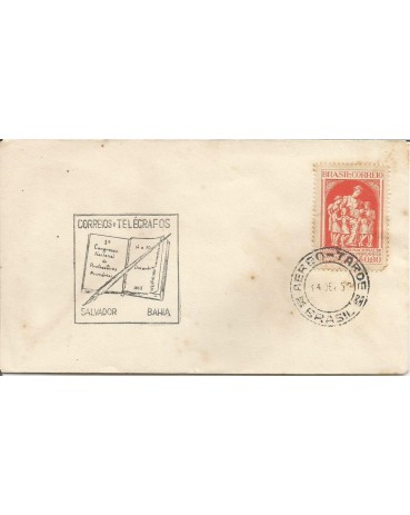 1953 ENVELOPE 1º CONGRESSO NACIONAL DE PROFESSORES PRIMÁRIOS 14.12.53 -  10.933
